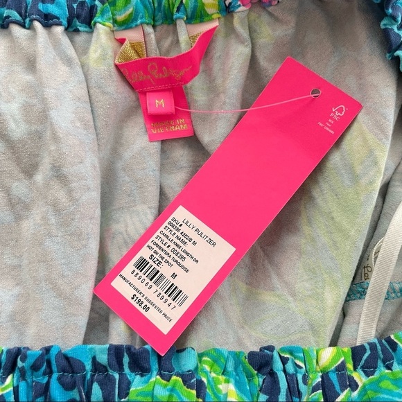 LILLY PULITZER CAMILLE OFF THE SHOULDER DRESS formentera hot on the spot medium - Picture 3 of 12